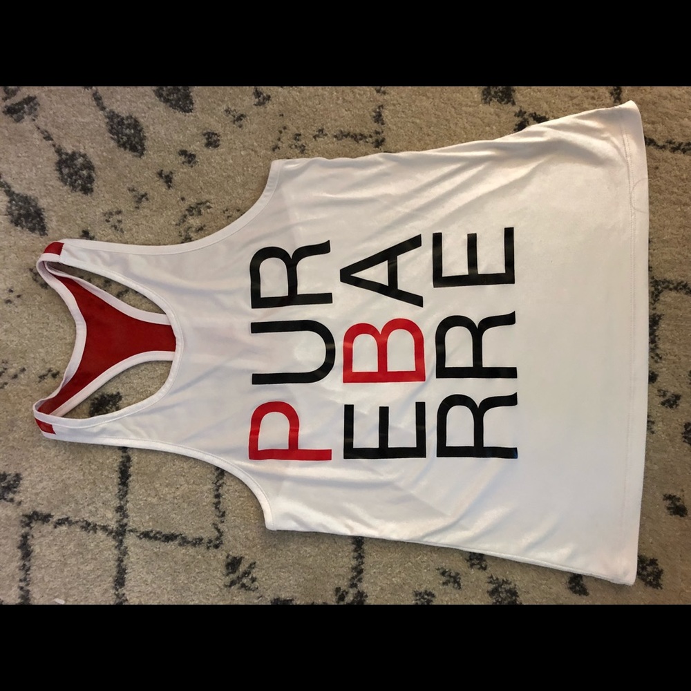 Pure Barre white tank size XS
